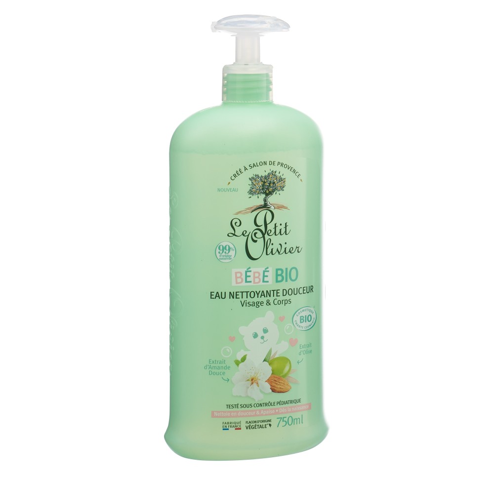 LE PETIT OLIVIER bébé eau nettoy douc bio 750 ml