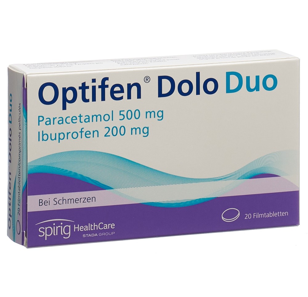 OPTIFEN Dolo Duo cpr pell 500 mg/200 mg 20 pce OPTIFEN Dolo Duo cpr pell 500 mg/200 mg 20 pce