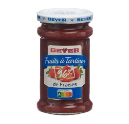 BEYER fruits à tartiner fraise verre 235 g