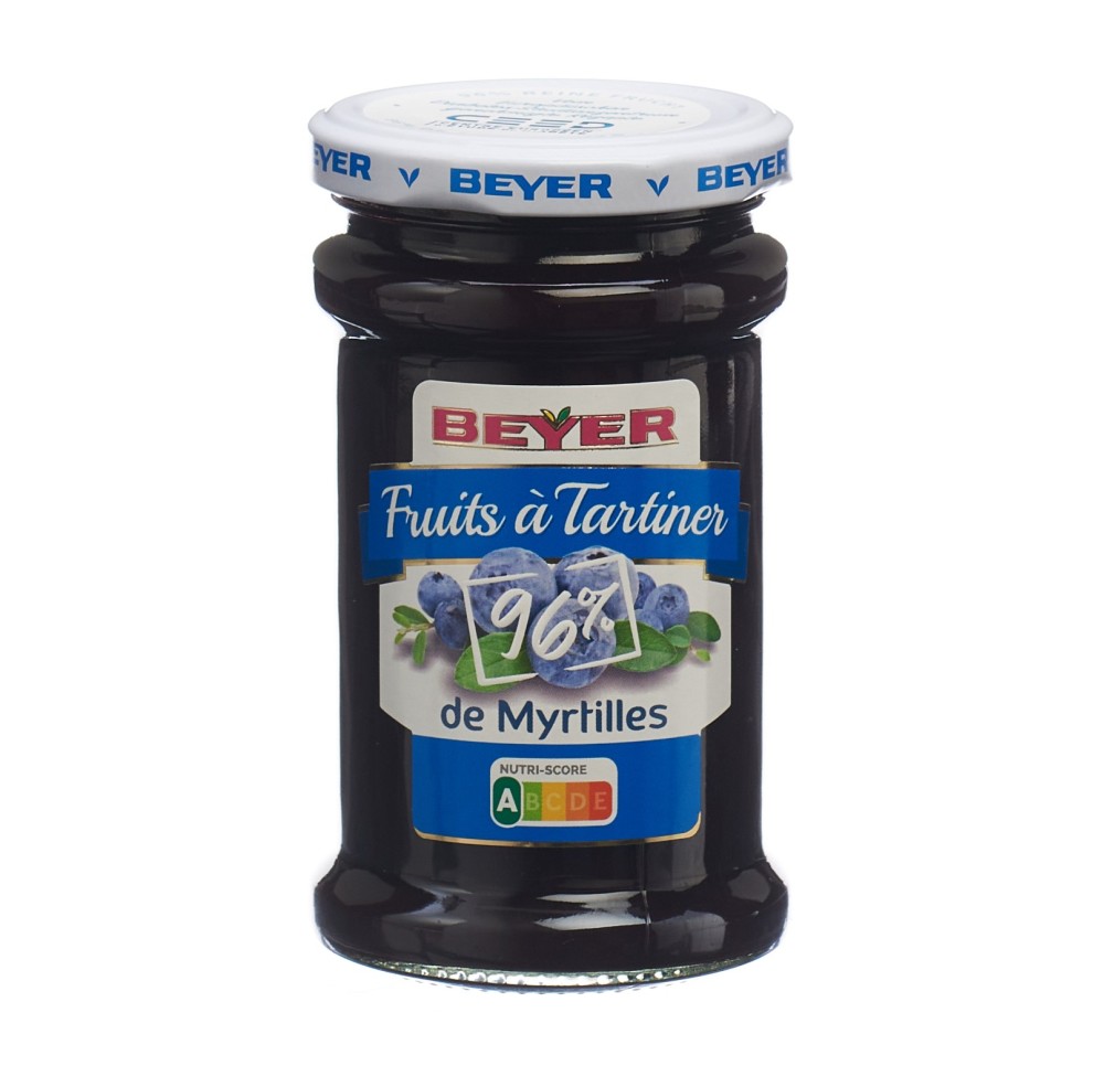BEYER fruits à tartiner myrtilles verre 240 g BEYER fruits à tartiner myrtilles verre 240 g