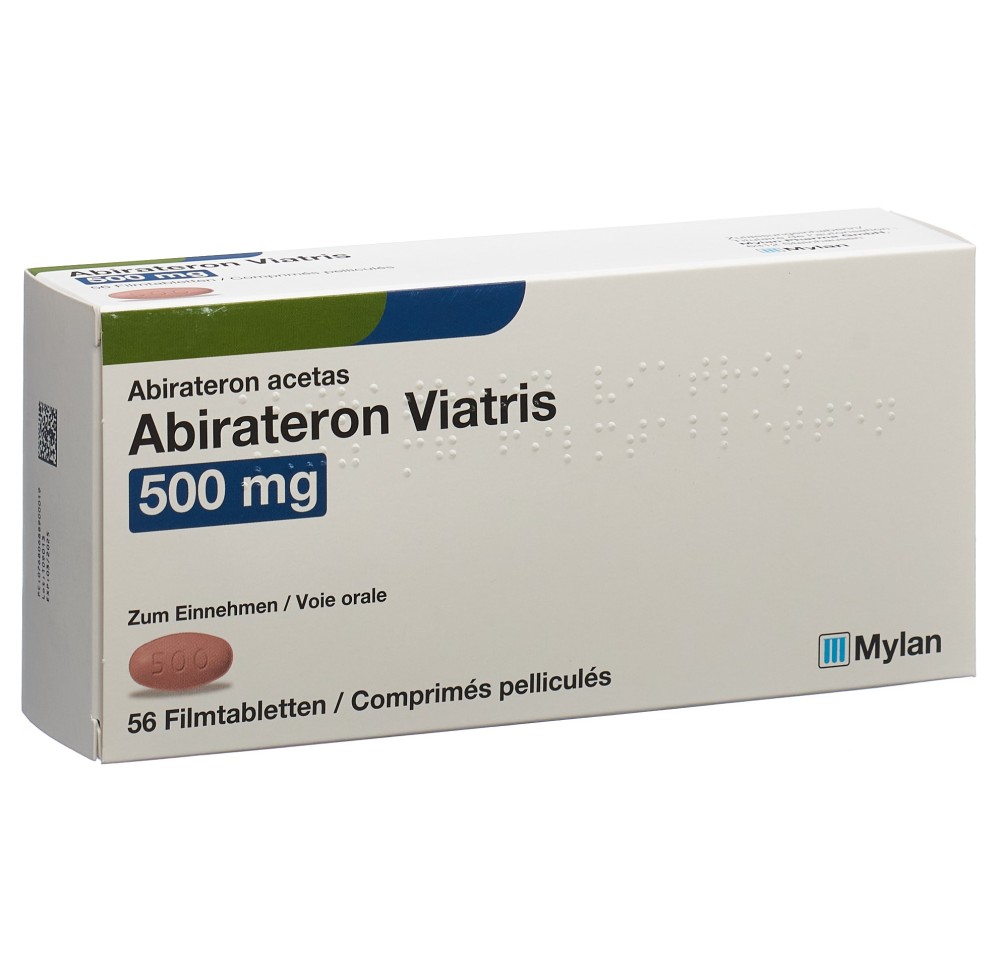 ABIRATERON Viatris cpr pell 500 mg 56 pce ABIRATERON Viatris cpr pell 500 mg 56 pce