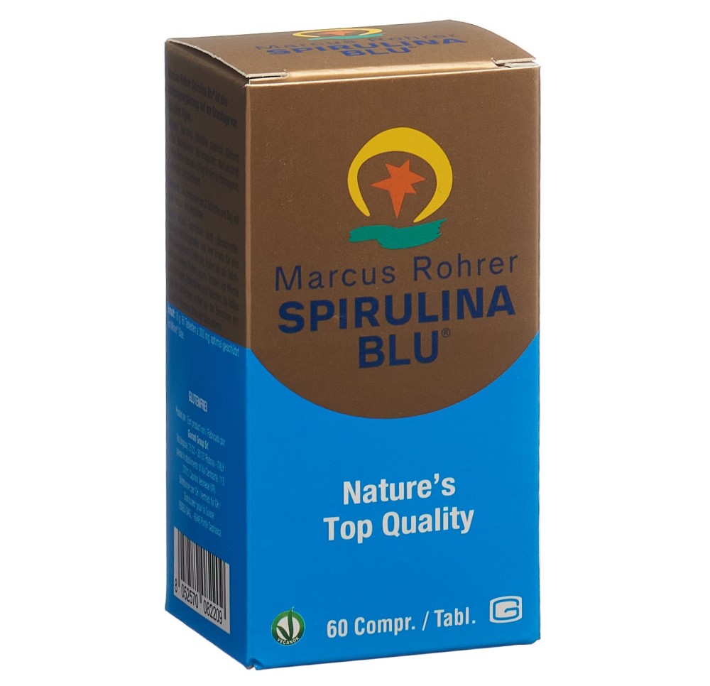 MARCUS ROHRER Spirulina BLU cpr fl verre 60 pce MARCUS ROHRER Spirulina BLU cpr fl verre 60 pce
