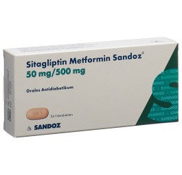 SITAGLIPTINE Metformine Sandoz 50/500mg 56 pce