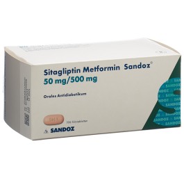 SITAGLIPTINE Metformine Sandoz 50/500mg 196 pce