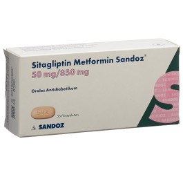 SITAGLIPTINE Metformine Sandoz 50/850mg 56 pce