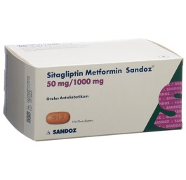 SITAGLIPTINE Metformine Sandoz 50/1000mg 196 pce