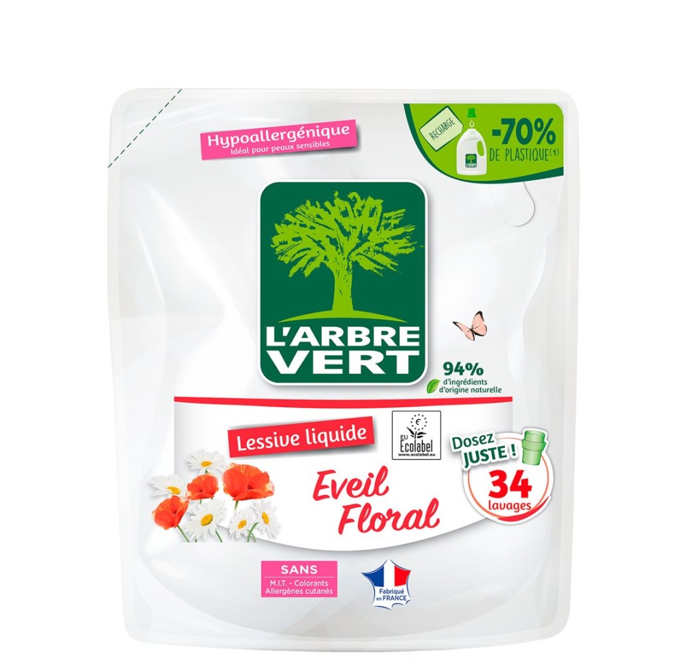 L'ARBRE VERT rech lessive liquid floral 1.53 lt
