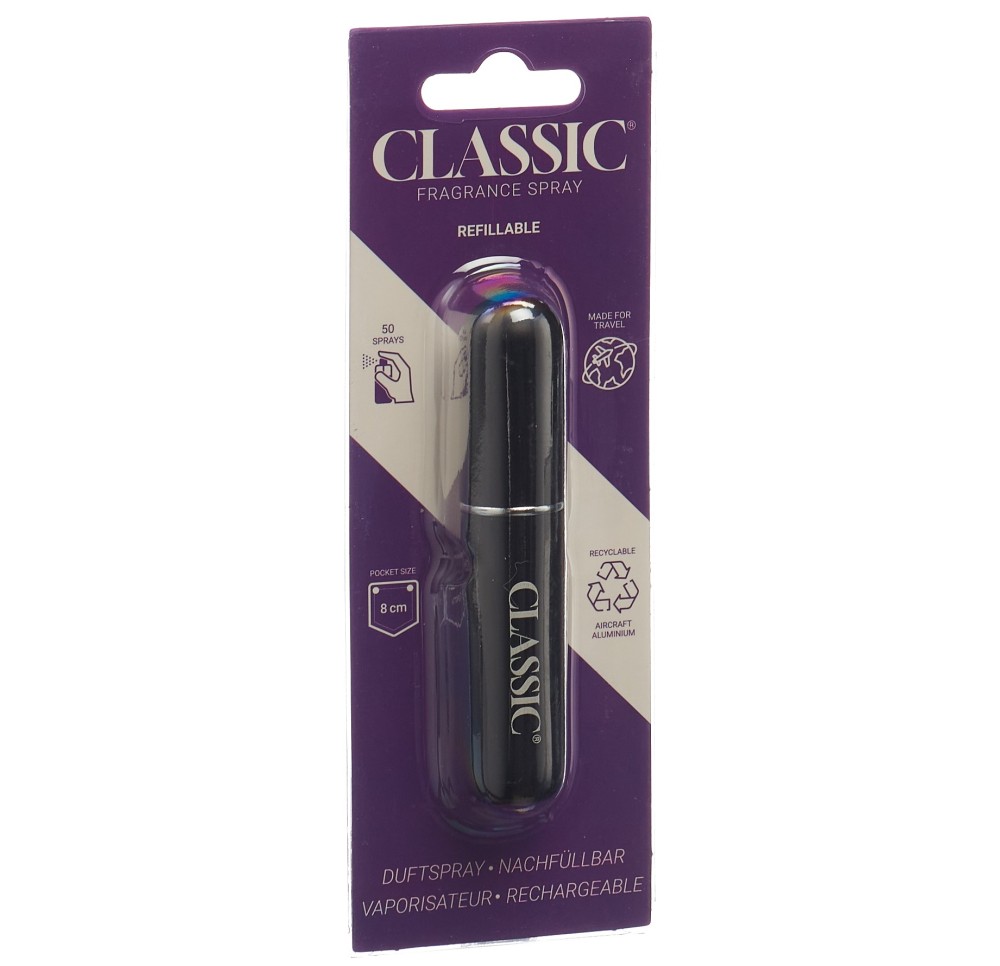 CLASSIC fragrance spray rechargeable noir