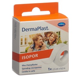 DERMAPLAST ISOPOR 2.5cmx9.2m n-tissé blanc