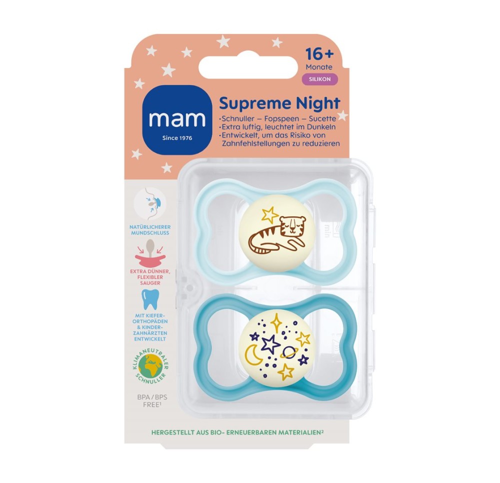 MAM Supreme Night lolette sili 16-36m 2 pce