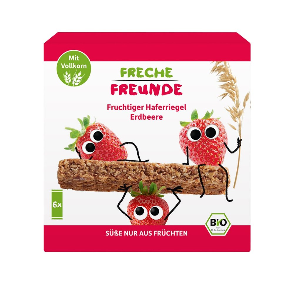 FRECHE FREUNDE barre à l'avoine fraise 6 x 30 g FRECHE FREUNDE barre à l'avoine fraise 6 x 30 g