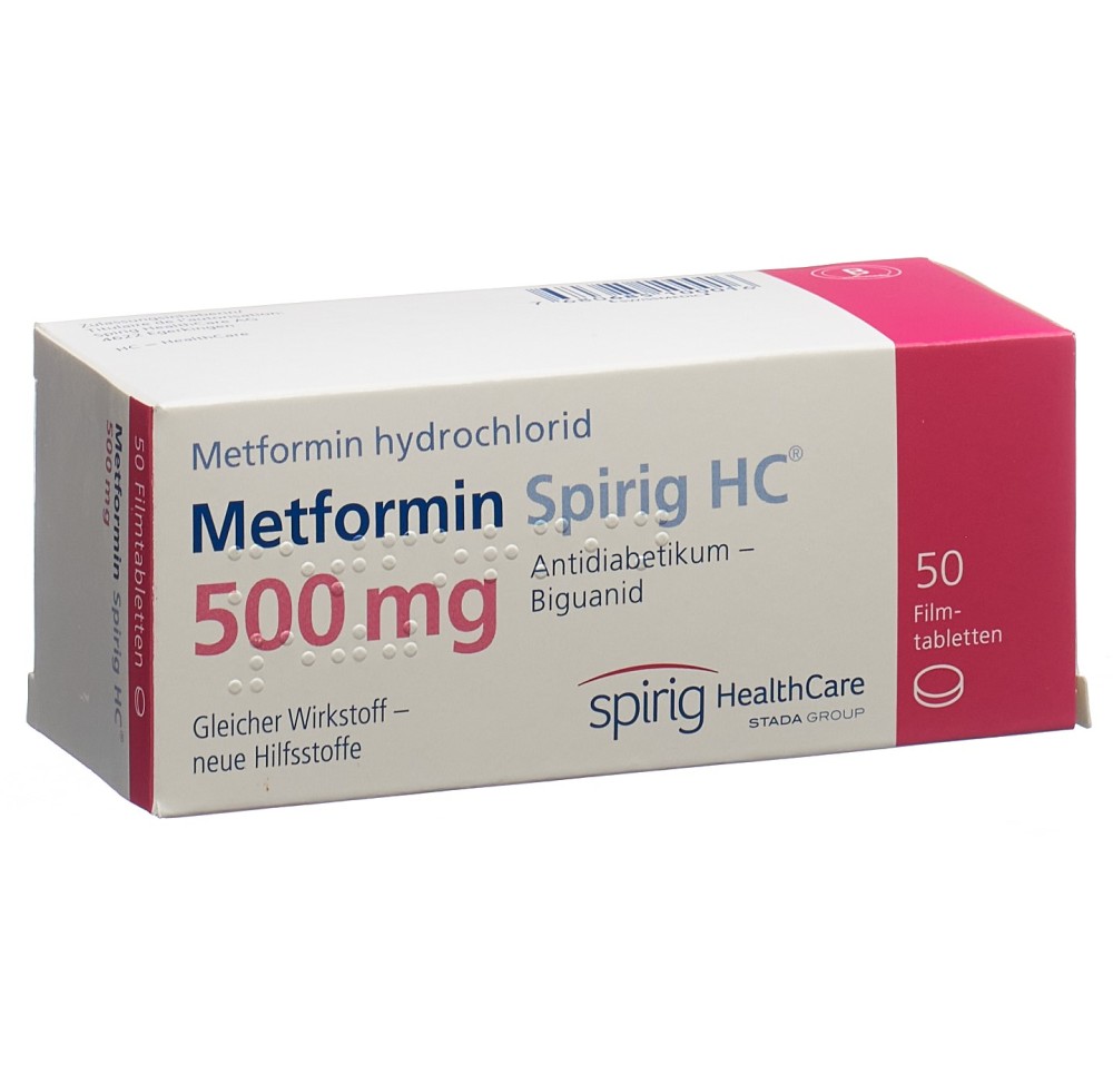 METFORMINE Spirig HC cpr pell 500 mg 50 pce METFORMINE Spirig HC cpr pell 500 mg 50 pce