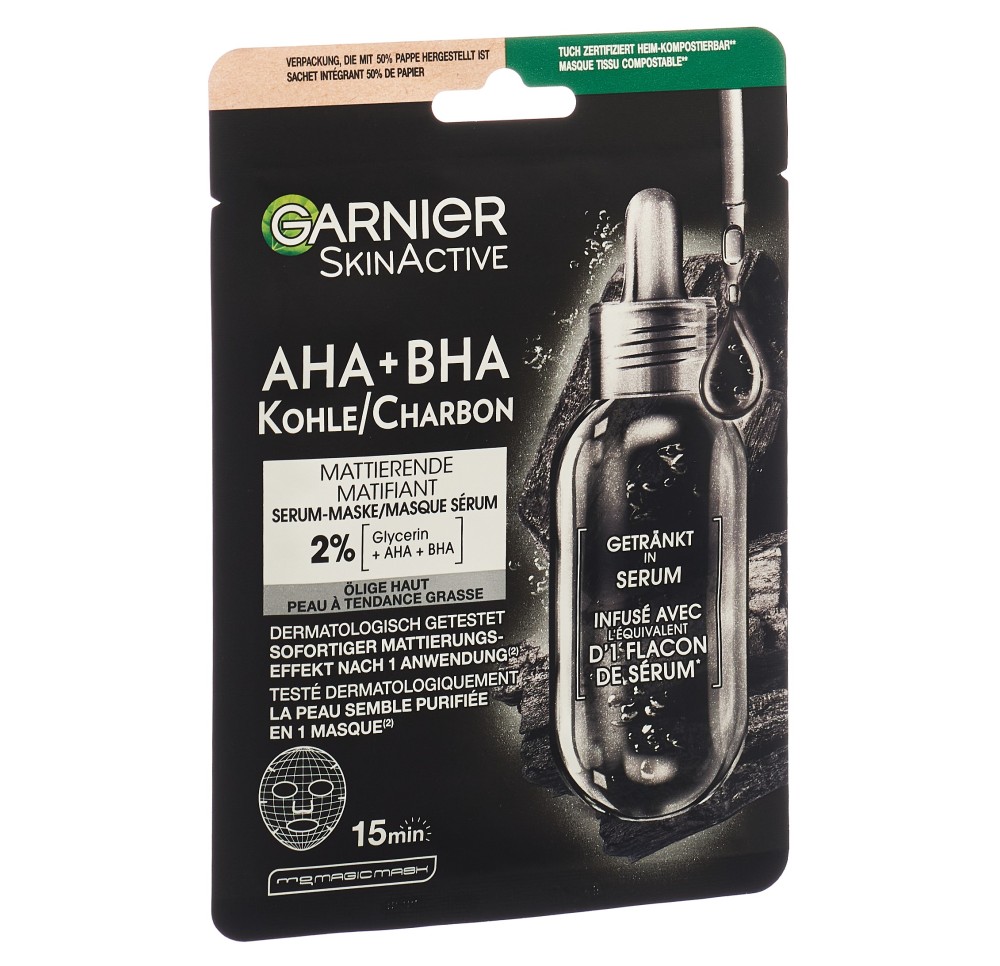 GARNIER Hydra Bomb masque tissu Algue noire 28 g