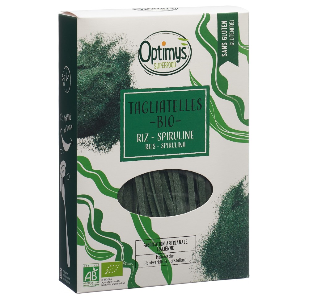 OPTIMYS tagliatelles spiruline bio sa gluten 250 g