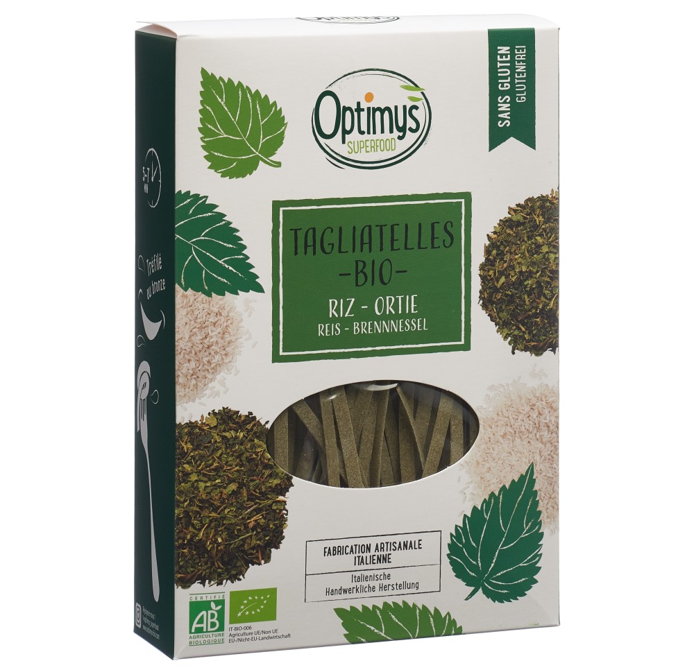 OPTIMYS tagliatelles riz ort bio sans gluten 250 g