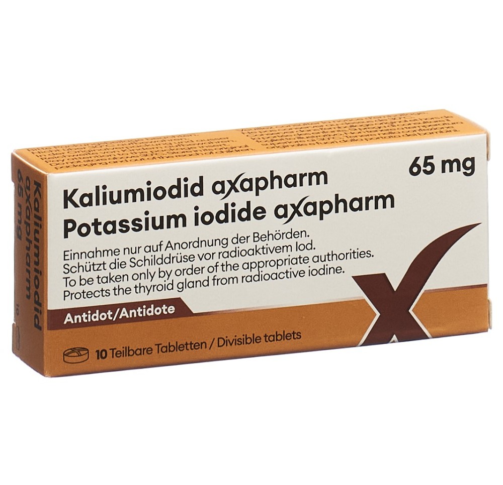 IODURE DE POTASSIUM axapharm cpr 65 mg 10 pce IODURE DE POTASSIUM axapharm cpr 65 mg 10 pce