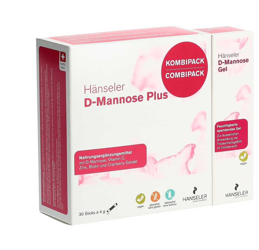 HÄNSELER Kombi D-Mannose Plus + Gel 30st 4g + 30ml