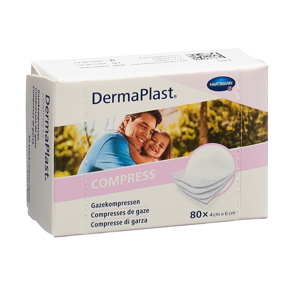 DERMAPLAST Compress 4x6cm 80 pce
