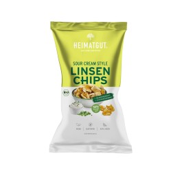HEIMATGUT Chips de lentilles crème sure bio 75 g