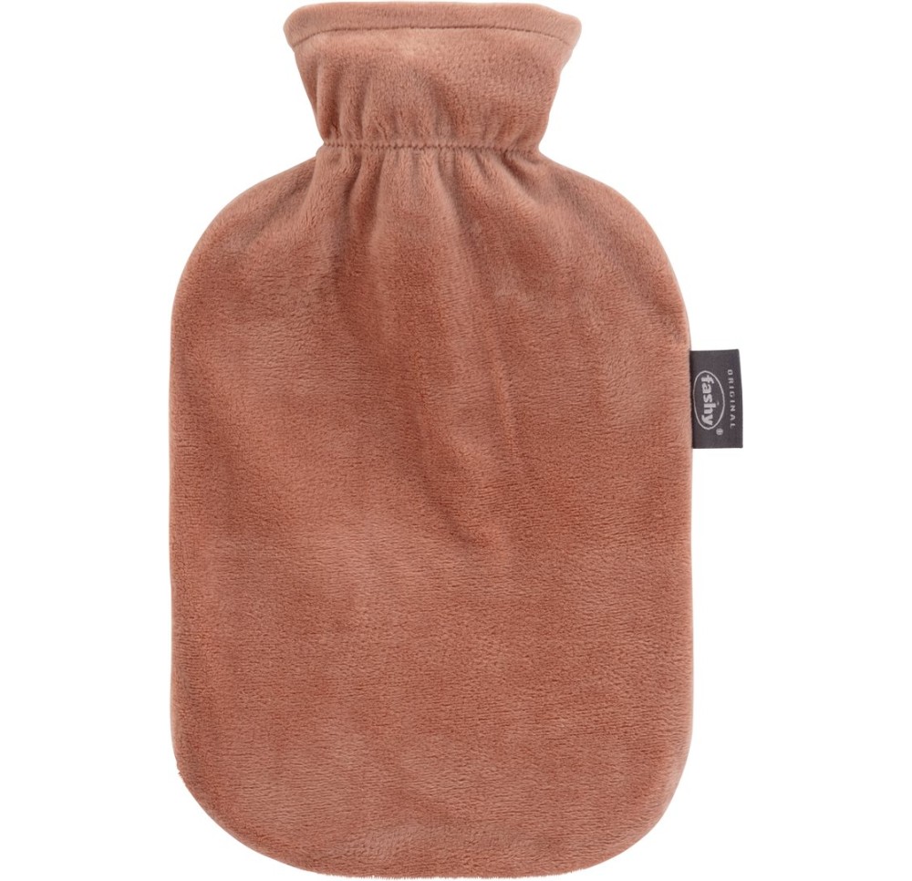 FASHY bouillotte 2l housse polaire brun