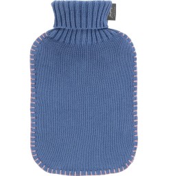 FASHY bouillotte 2l housse tri col roulé bleu