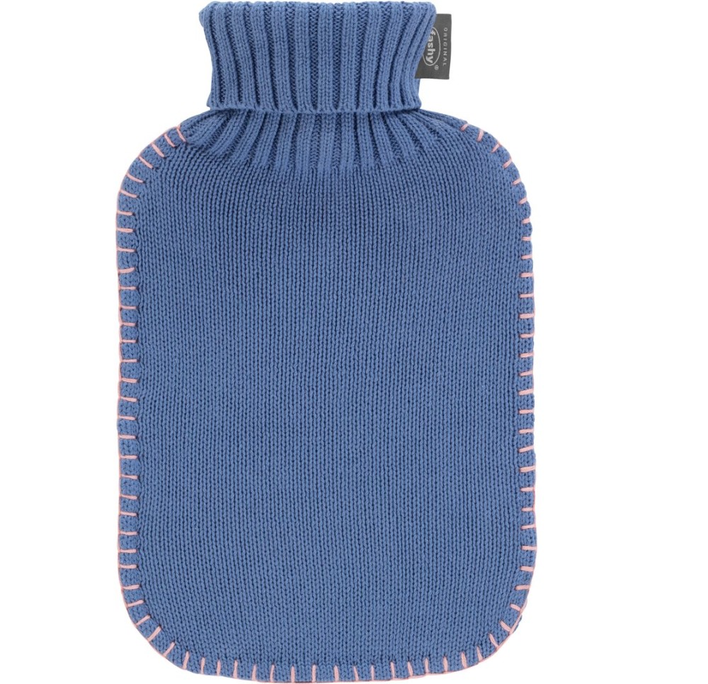 FASHY bouillotte 2l housse tri col roulé bleu FASHY bouillotte 2l housse tri col roulé bleu