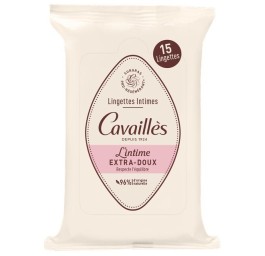 ROGE CAVAILLES Lingettes Intimes Ex Doux n 15 pce