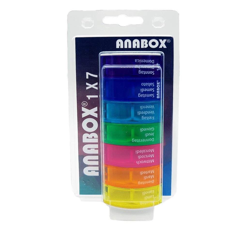 ANABOX pilulier 1x7 multi pl a/f/i blist