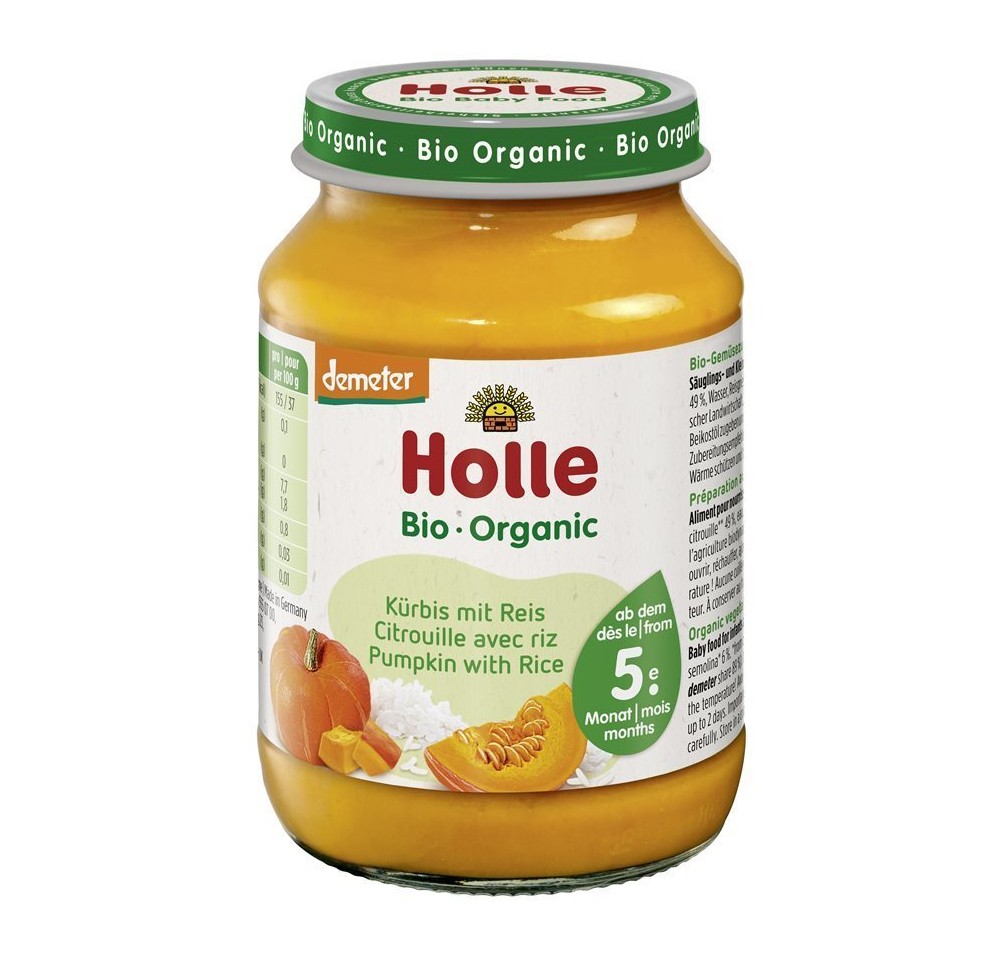 HOLLE citrouille avec riz 190 g