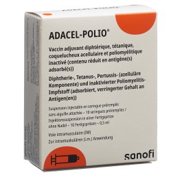 ADACEL-POLIO susp inj s aiguille 10 ser pré 0.5 ml