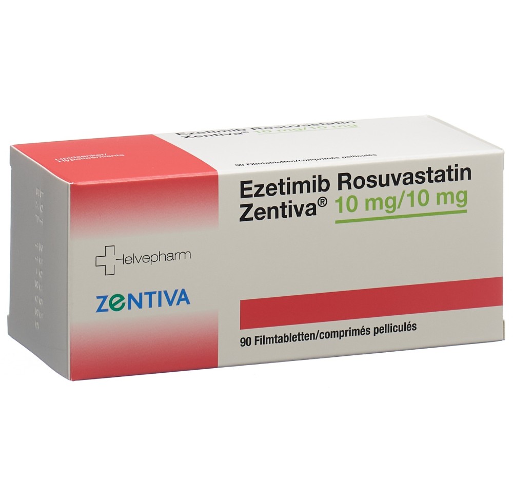 EZETIMIB ROSUVAST Zentiva cpr pell 10/10 mg 90 pce EZETIMIB ROSUVAST Zentiva cpr pell 10/10 mg 90 pce