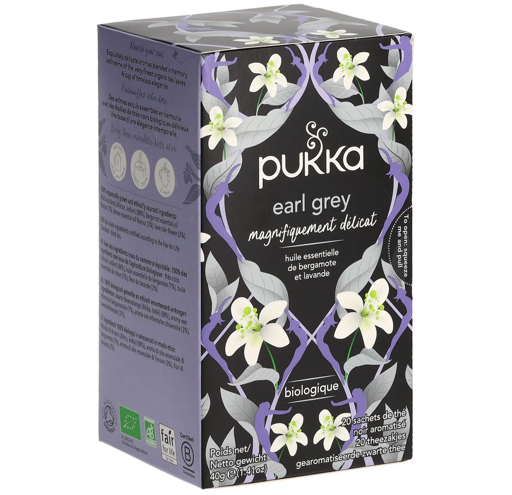 PUKKA Gorgeous Earl Grey thé bio sach 20 pce