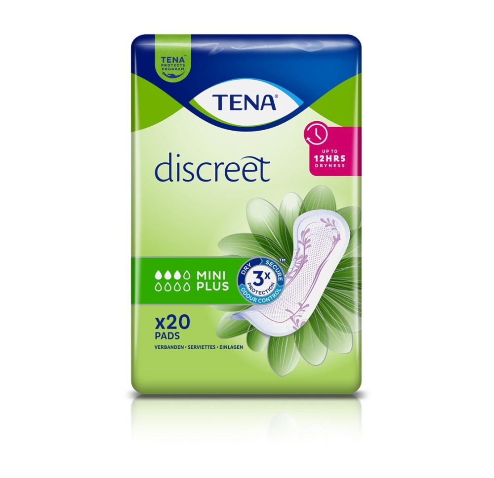 TENA Discreet Mini Plus carton 6 x 20 pce TENA Discreet Mini Plus carton 6 x 20 pce