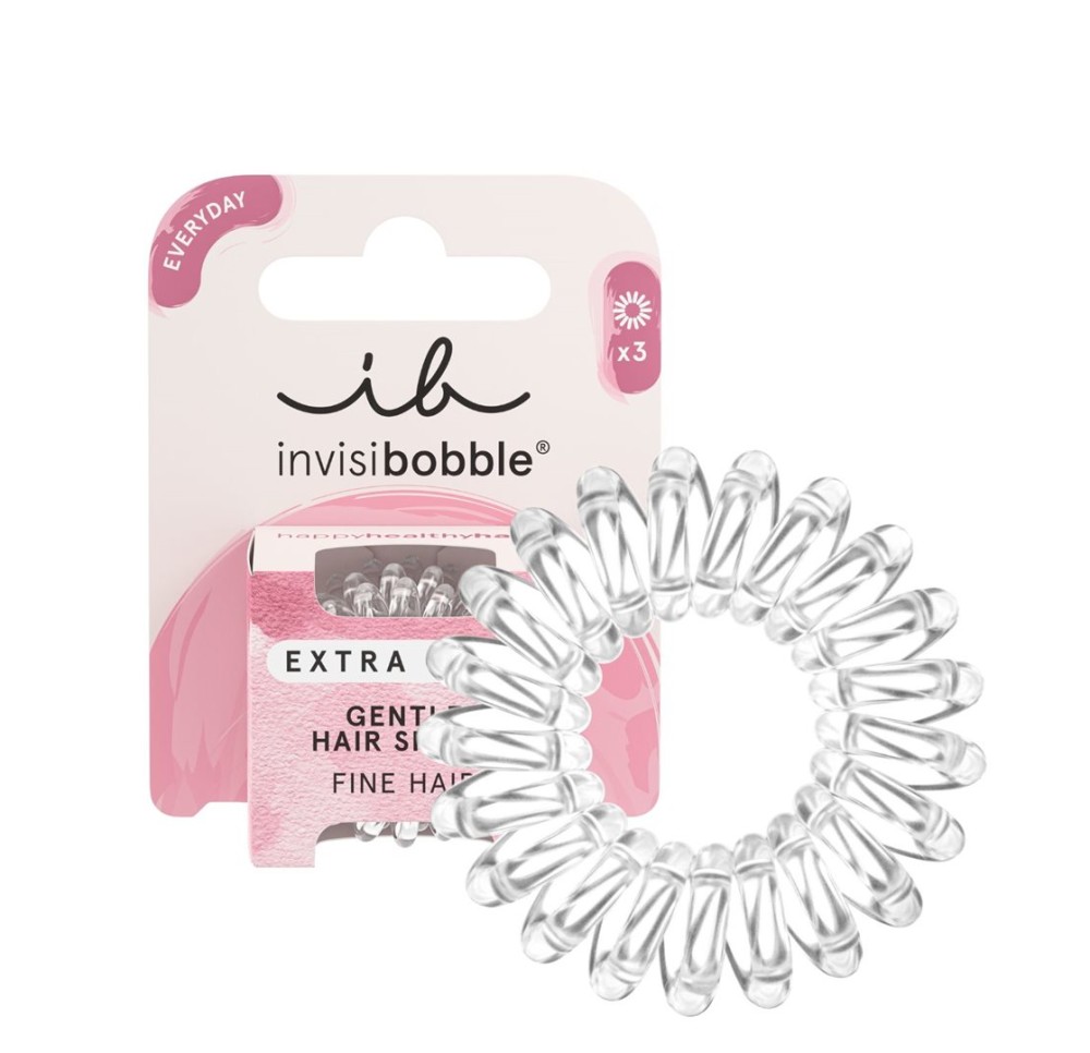 INVISIBOBBLE élast extra care crystal clear 3 pce