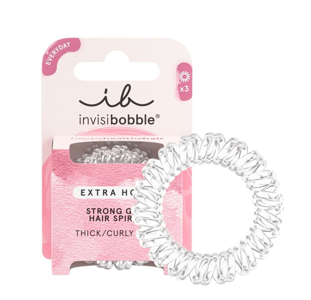 INVISIBOBBLE élast extra hold crystal clear 3 pce