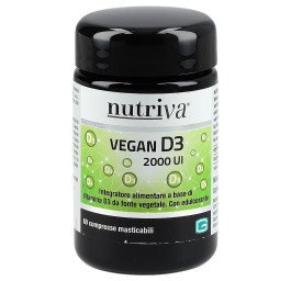 NUTRIVA Vegan D3 cpr croquer 2000 I.U. 60 pce