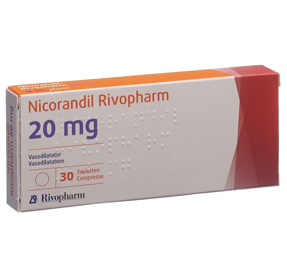 NICORANDIL Rivopharm cpr 20 mg 30 pce NICORANDIL Rivopharm cpr 20 mg 30 pce