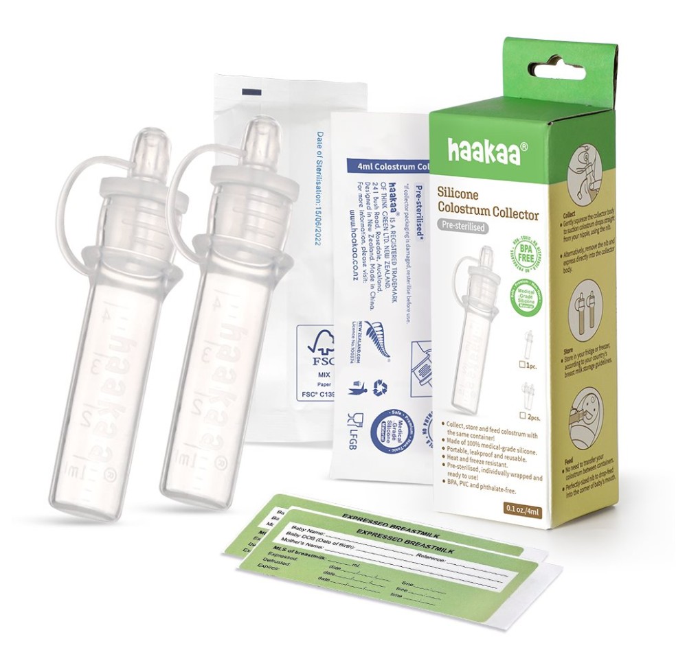 HAAKAA collecteurs de colostrum silicone 2 x 4 ml