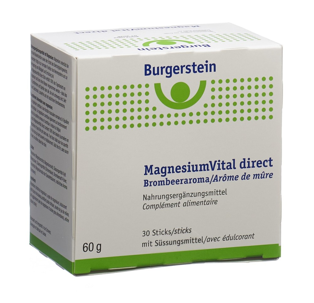 BURGERSTEIN Magnesiumvital direct stick 30 pce BURGERSTEIN Magnesiumvital direct stick 30 pce