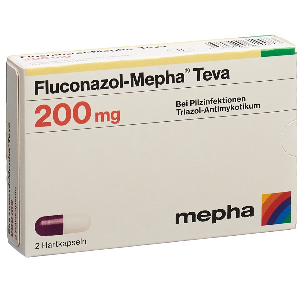 FLUCONAZOL Mepha Teva caps 200 mg 2 pce FLUCONAZOL Mepha Teva caps 200 mg 2 pce