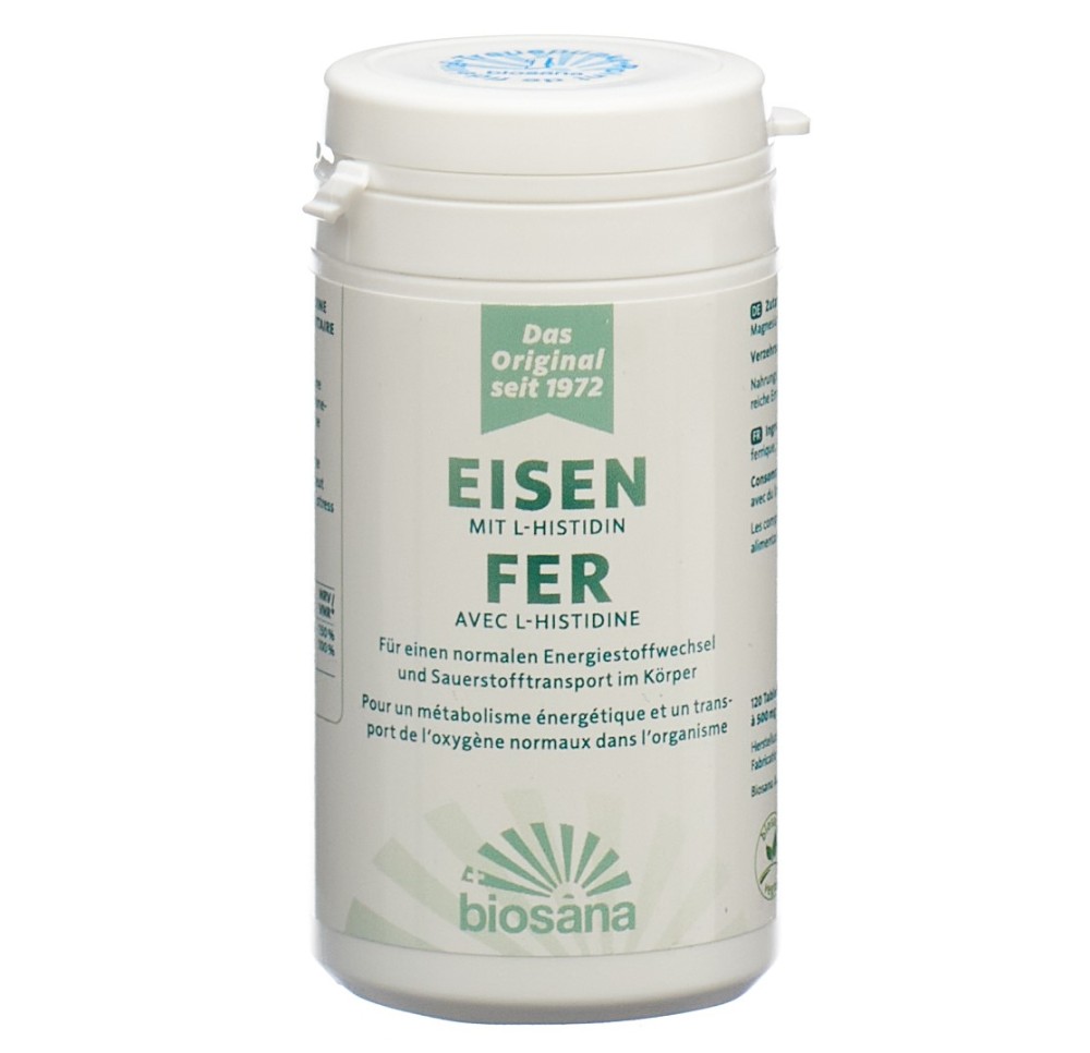 BIOSANA fer avec L-histidine cpr bte 120 pce BIOSANA fer avec L-histidine cpr bte 120 pce
