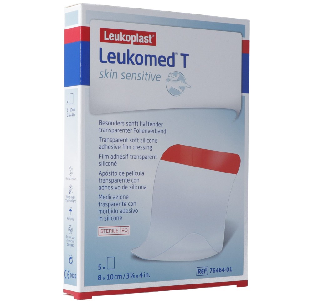 LEUKOMED T skin sensitive 8x10cm 5 pce