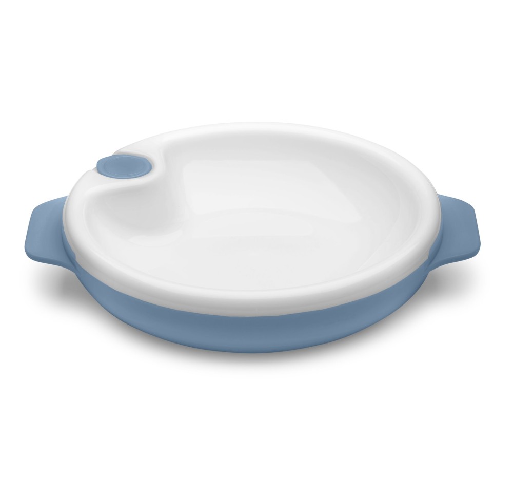 NUVITA assiette chaude avec ventouse bleu