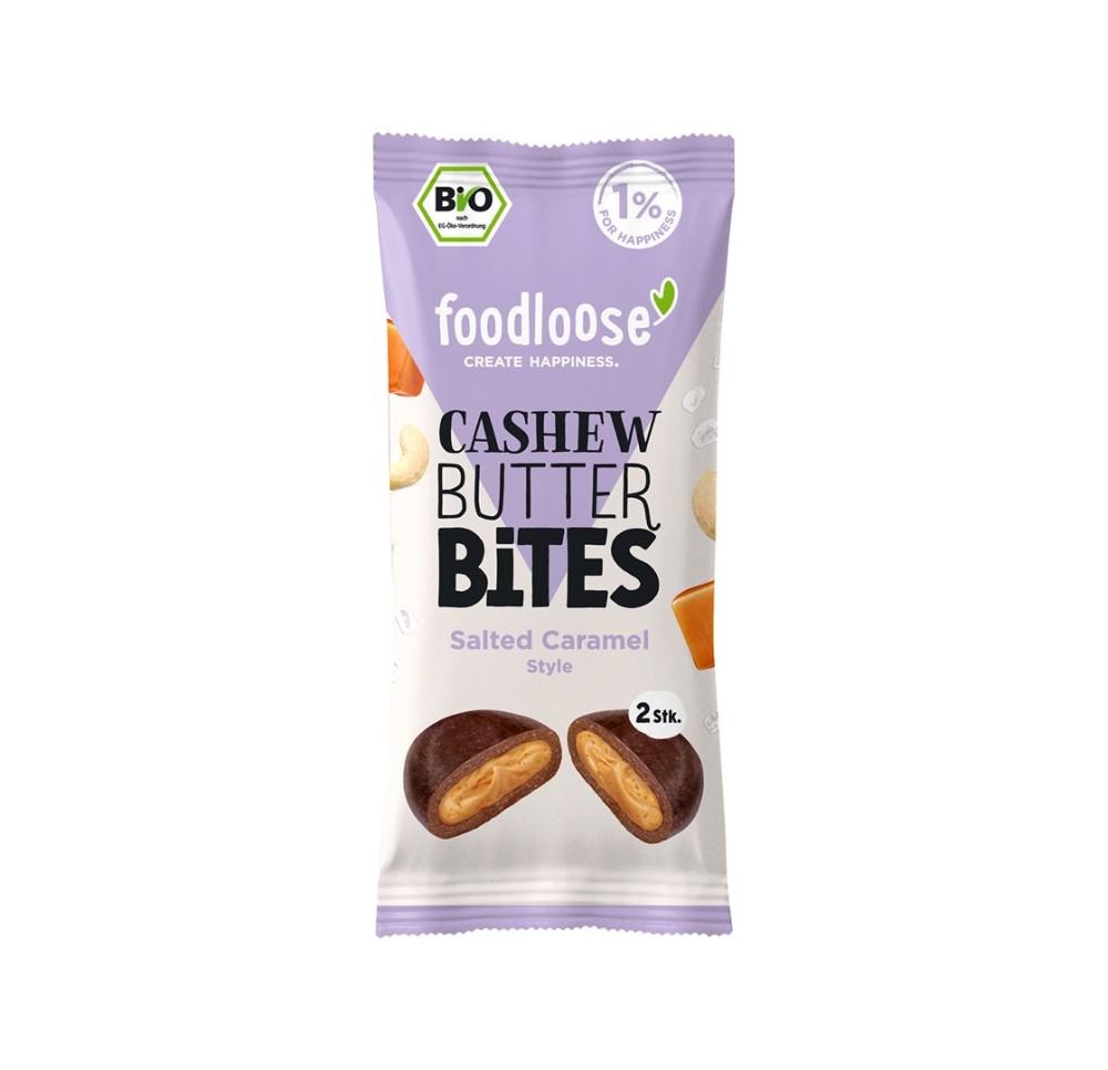 FOODLOOSE Cashew Butter Bites caramel salé 40 g FOODLOOSE Cashew Butter Bites caramel salé 40 g