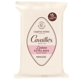 ROGE CAVAILLES Lingettes Intimes Ex Doux n 15 pce