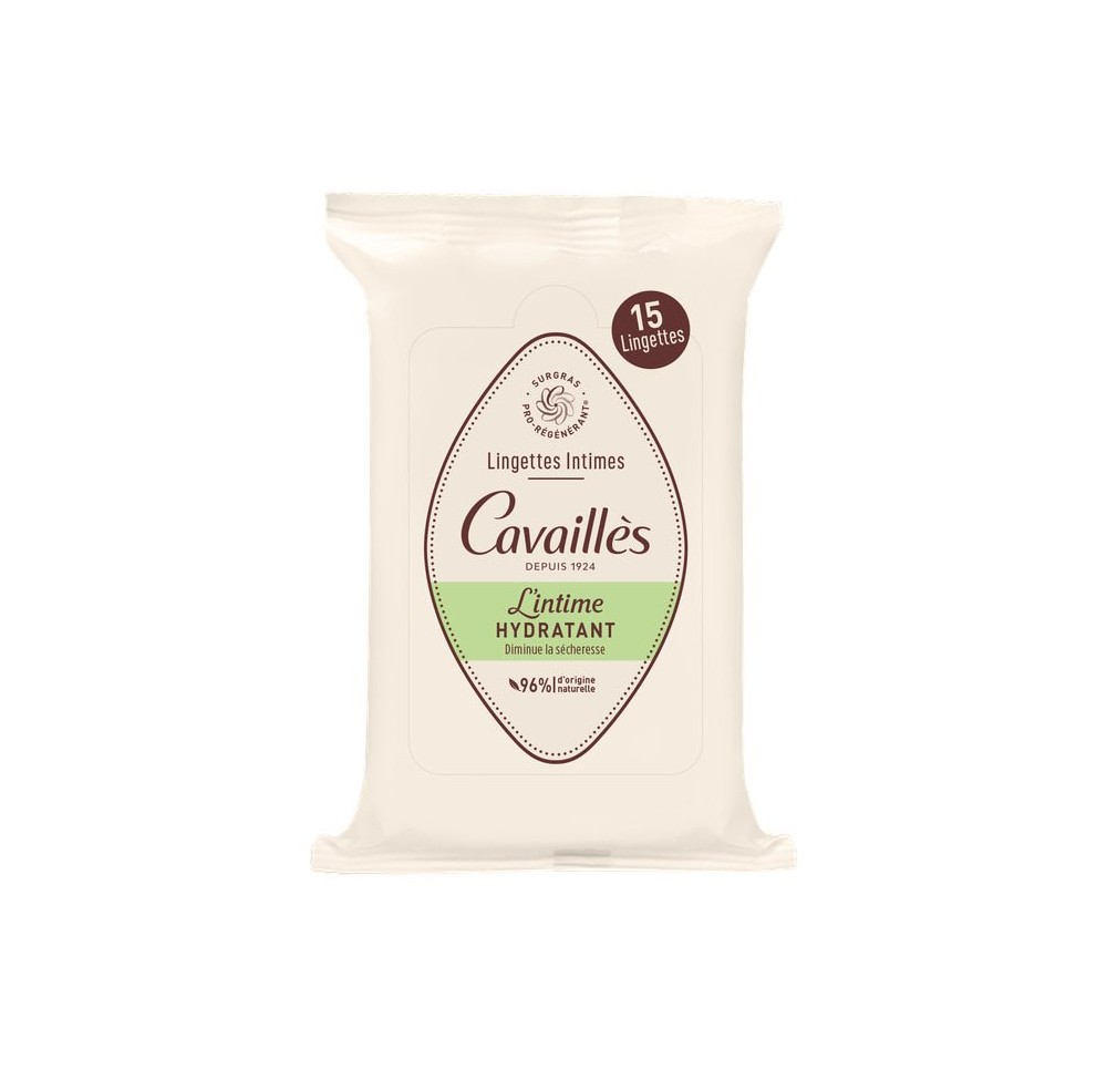 ROGE CAVAILLES Lingettes Intimes Sécheres n 15 pce