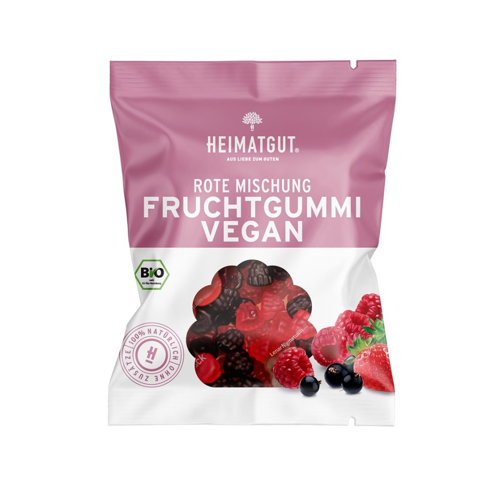 HEIMATGUT Gommes aux fruits mélange rouge 100 g HEIMATGUT Gommes aux fruits mélange rouge 100 g