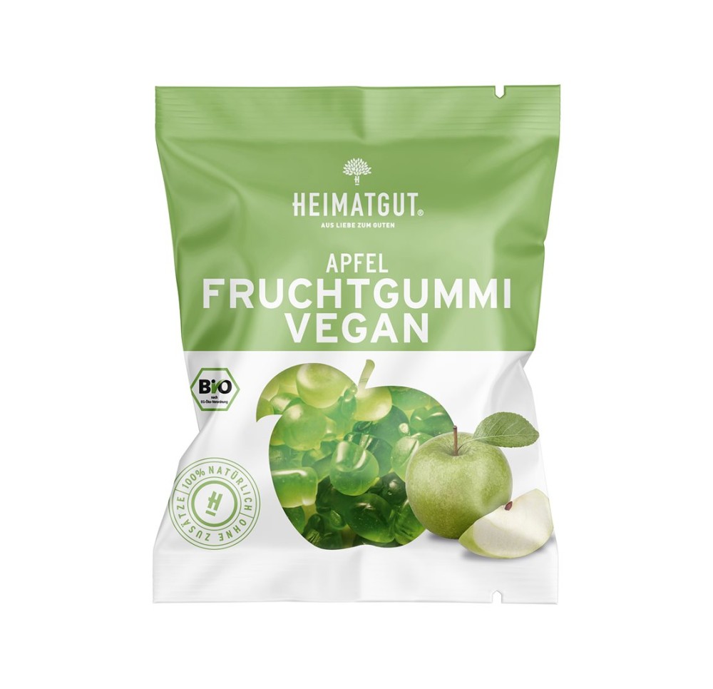 HEIMATGUT Gommes aux fruits pomme sach 100 g HEIMATGUT Gommes aux fruits pomme sach 100 g