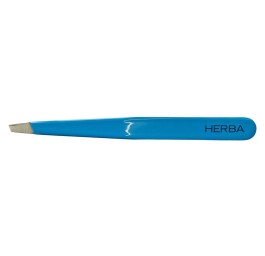 HERBA pincette biseautée inox bleu ciel brillante