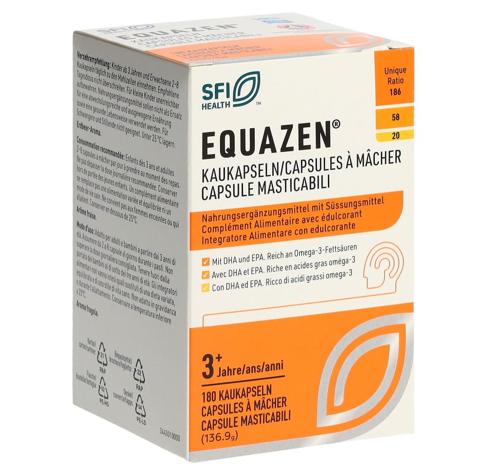 EQUAZEN Kaukaps/Caps mâcher/Caps mastic 180 pce EQUAZEN Kaukaps/Caps mâcher/Caps mastic 180 pce